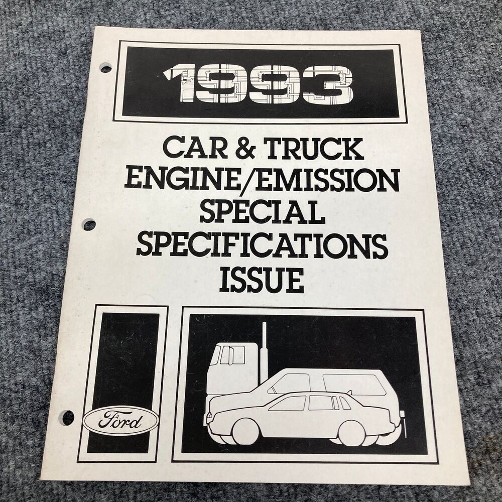Ford Car Truck Engine Emission Special Specifications 1993